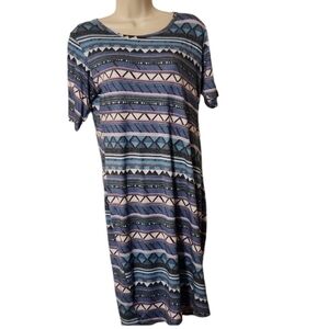 LuLaRoe Striped Womens Dress‎ Large